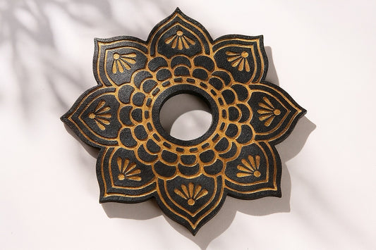 Socle pour sphère - Mandala lotus Cristal Ora
