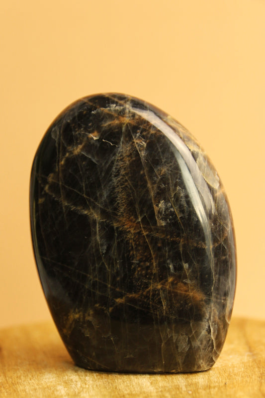 Pierre de lune noire – Forme libre n°311 | 274g | Origine Madagascar