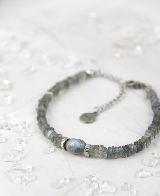 Bracelet "Souffle d'Aurore" - Labradorite aux reflets magiques