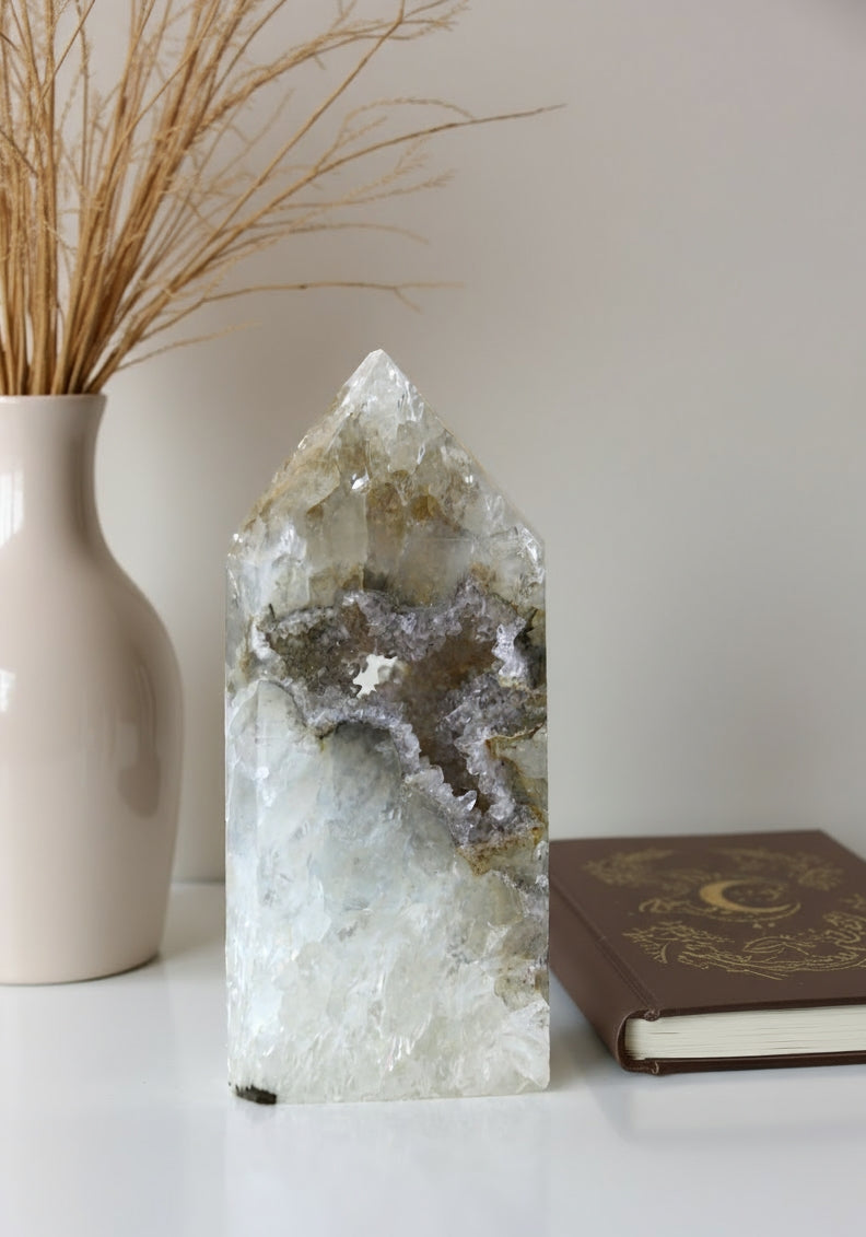Pointe en Agate Naturelle du Brésil n°105 - 221g 💎