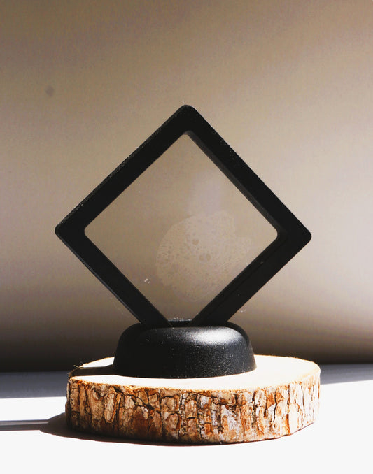 Présentoir Flottant 7x7cm - Pour Bijoux et Minéraux - Noir