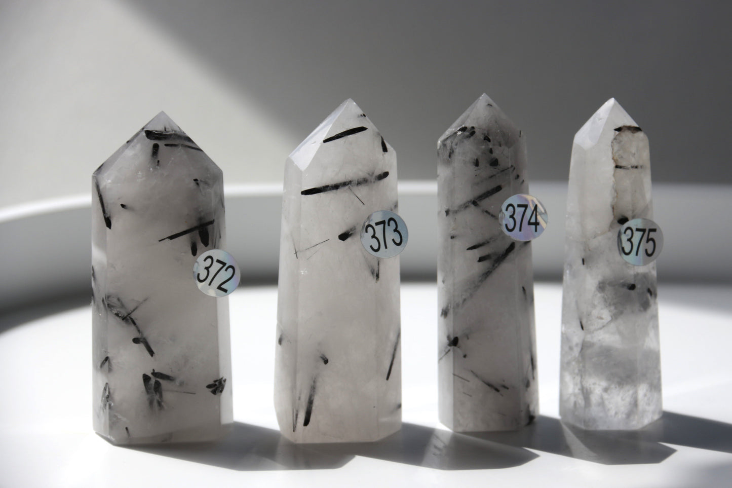 Quartz tourmaliné - Pointes