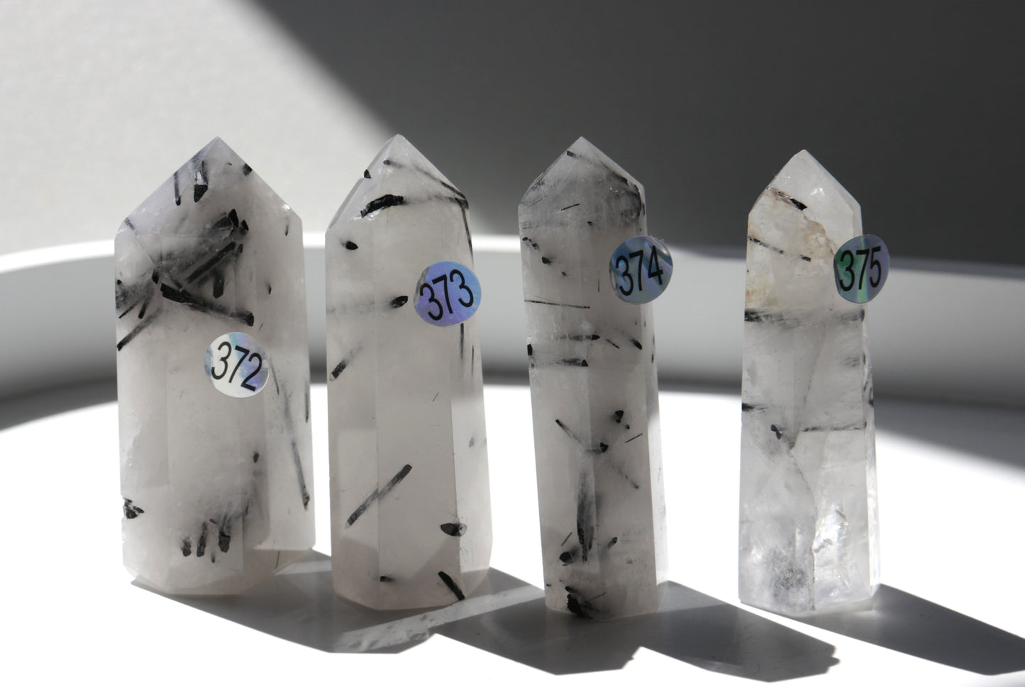 Quartz tourmaliné - Pointes