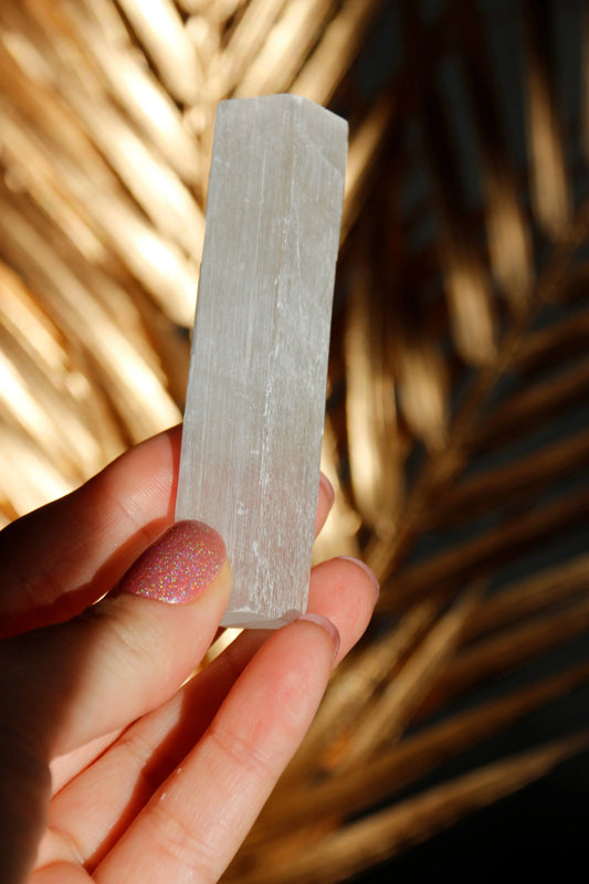 Gypse fibreux "sélénite" - Bâtonnet Cristal Ora