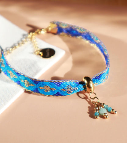 Marina - Le Bracelet Tissé, Amazonite & Apatite