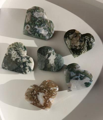 Cœur en Agate Mousse - Plusieurs modèles disponibles