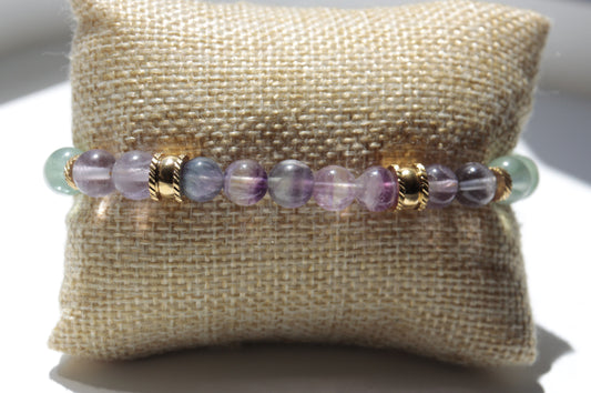 Fluorite - Bracelet ajustable n°356