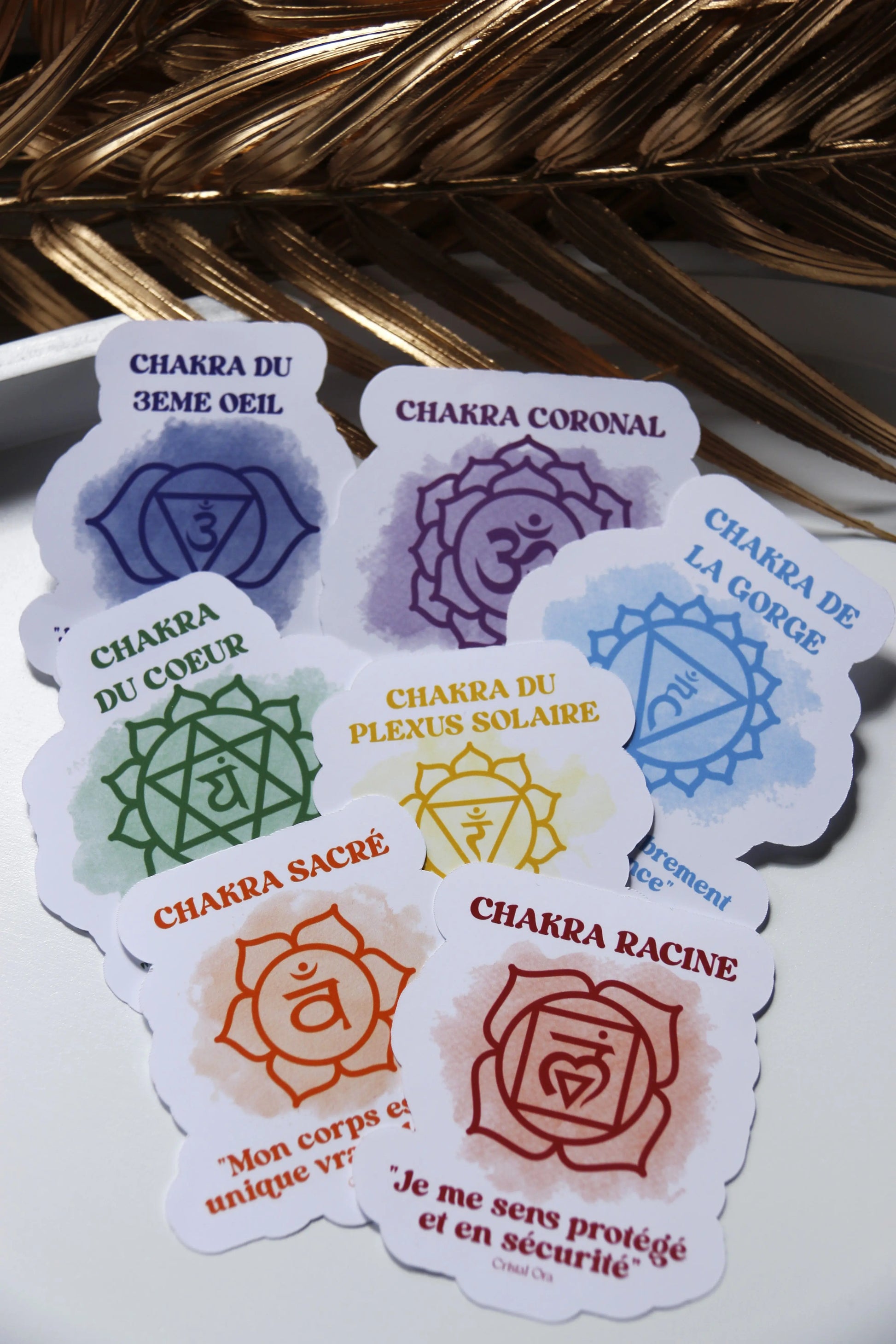 Collection Chakras - Stickers Cristal Ora