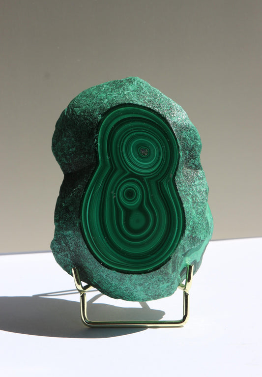 Malachite semi-polie – Pièce unique de 618g