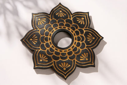 Socle pour sphère - Mandala lotus Cristal Ora