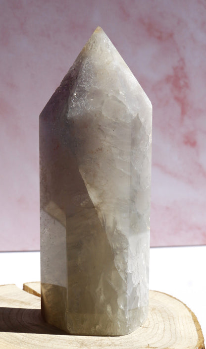 Pointe d’agate cristallisée du Brésil – 179g – 10 cm