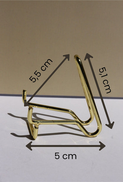Socle chevalet en métal doré – Taille M