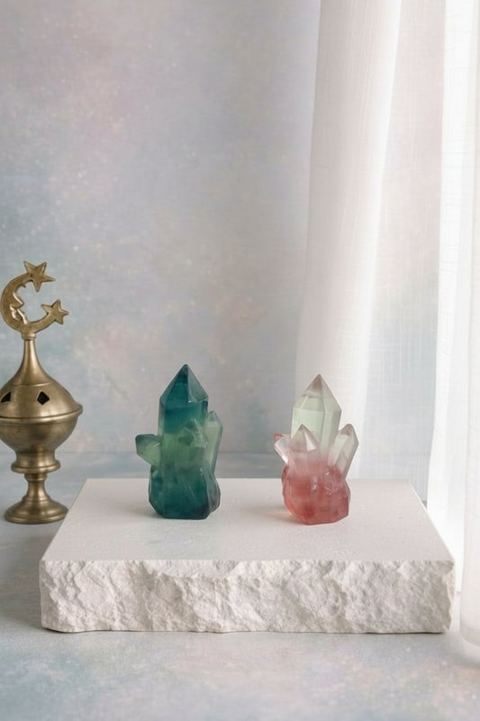 Fluorite - Amas sculptés - Modèle au choix