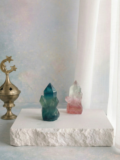 Fluorite - Amas sculptés - Modèle au choix