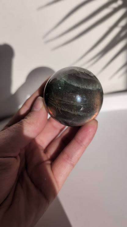 Sphère de Labradorite n°136 - Éclat de coucher de soleil