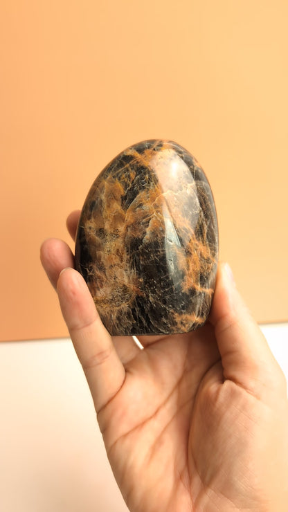 Pierre de lune noire – Forme libre n°311 | 274g | Origine Madagascar