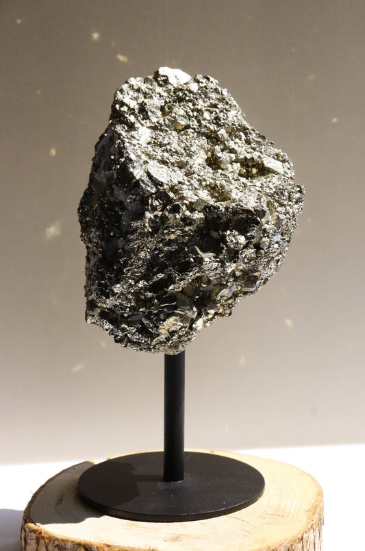 Pyrite – Pierre Brute sur Socle n°110 | 651g | Brésil 💎