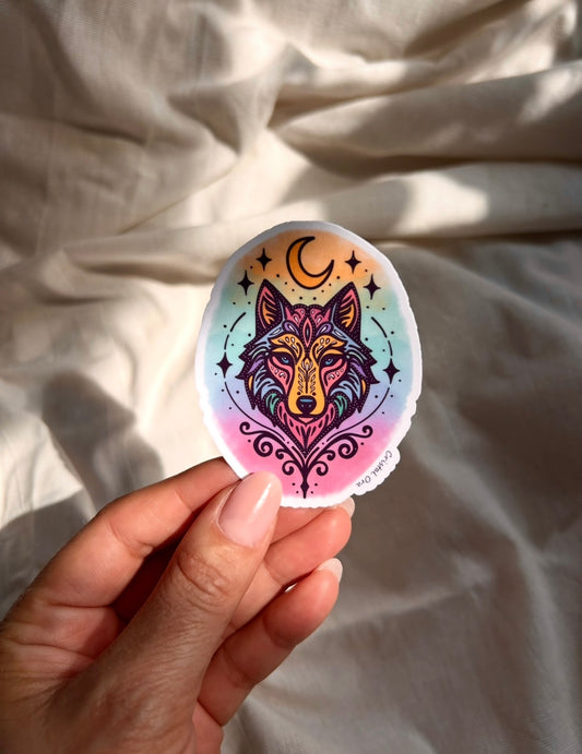 Loup Lunaire - Sticker à l'unité